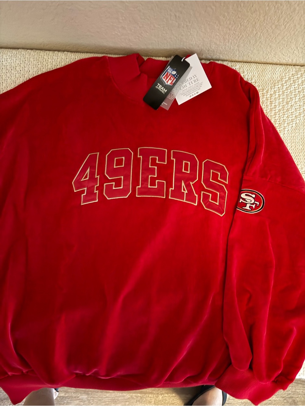 NFL Red Pullover with Team Tag